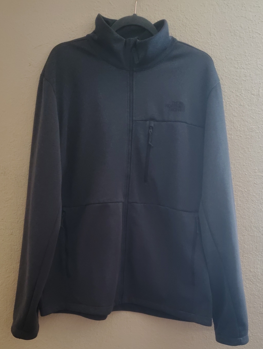 The North Face Men's Dark Charcoal Gray Full-Zip Windwall Jacket Size XL